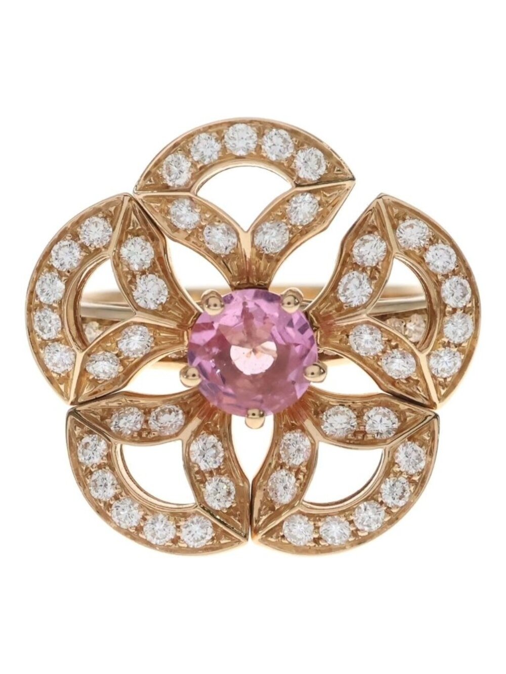 Bvlgari Diva's Dream Ring Diamond Pink Tourmaline Gold
